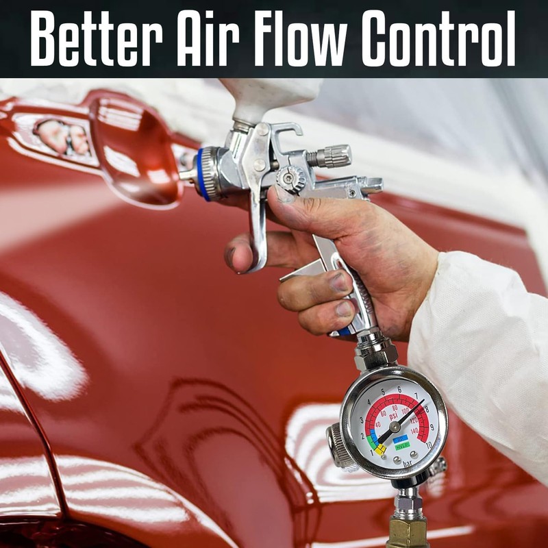 LE LEMATEC Spray Gun Regulator Valve Tool, 1/4 NPT Air