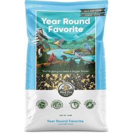 Bird Pro Year‑Round Favorite Wild Bird Seed – Premium Blend with Black Oil Sunflower, Peanuts, Safflower – Attracts Cardinals, Chickadees, Woodpeckers – Perfect All‑Season Backyard Feeding (10 Pounds)