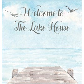Lake house guest book (Hardcover) for vacation house, guest house, visitor comments book
