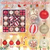 Christmas Balls Set - 40pcs Glitter Christmas Bauble, 6cm Red
