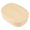 Bento Box Portable Japanese Style Wooden Large Single Layer Removable