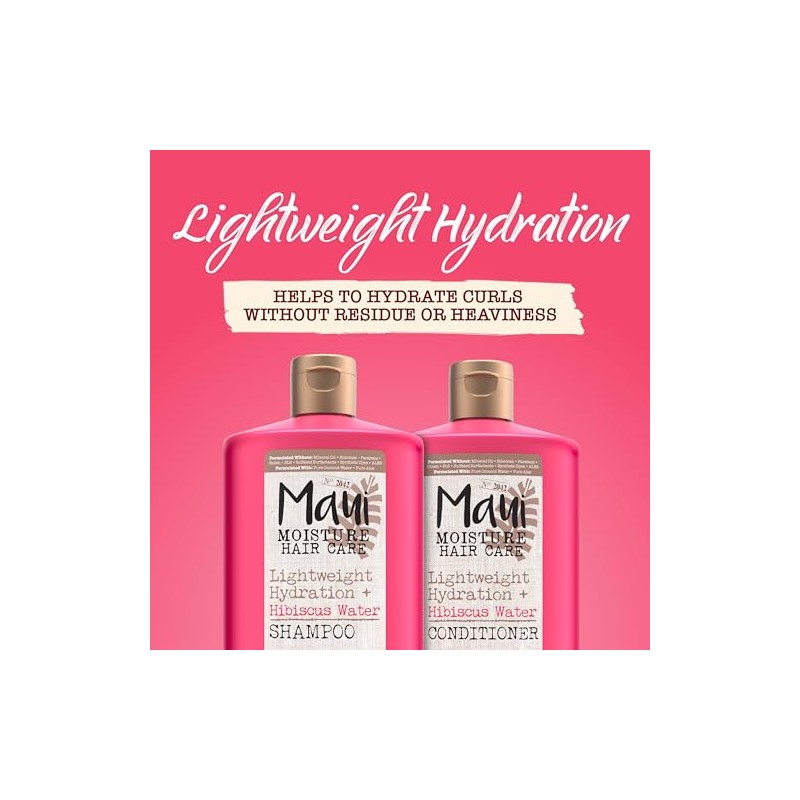 Maui Moisture Lightweight Hydration + Hibiscus Water Shampoo, 25.4 fl
