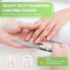 BALUCA Stainless Steel Diamond Nail File for Natural Acrylic Nails,