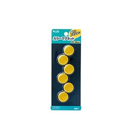 プラス カラーマグネット 直径20mm CP-020M イエロー 80-611