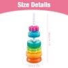Mineup Spinning Stacking Toys, Rainbow Tower, Kids Stackable Spinning Toy,