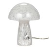 Bloomingville Round Blown Glass Mushroom Shaped Table Lamp with Inline