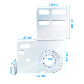 LAJIAOZ Heavy-Duty End Bearing Plates Brackets for Garage Doors, Torsion Spring Bracket with 3 3/8" Shaft Offset, Reinforced 12-Gauge Steel for 2" Track Wood or Steel Doors (Pair)