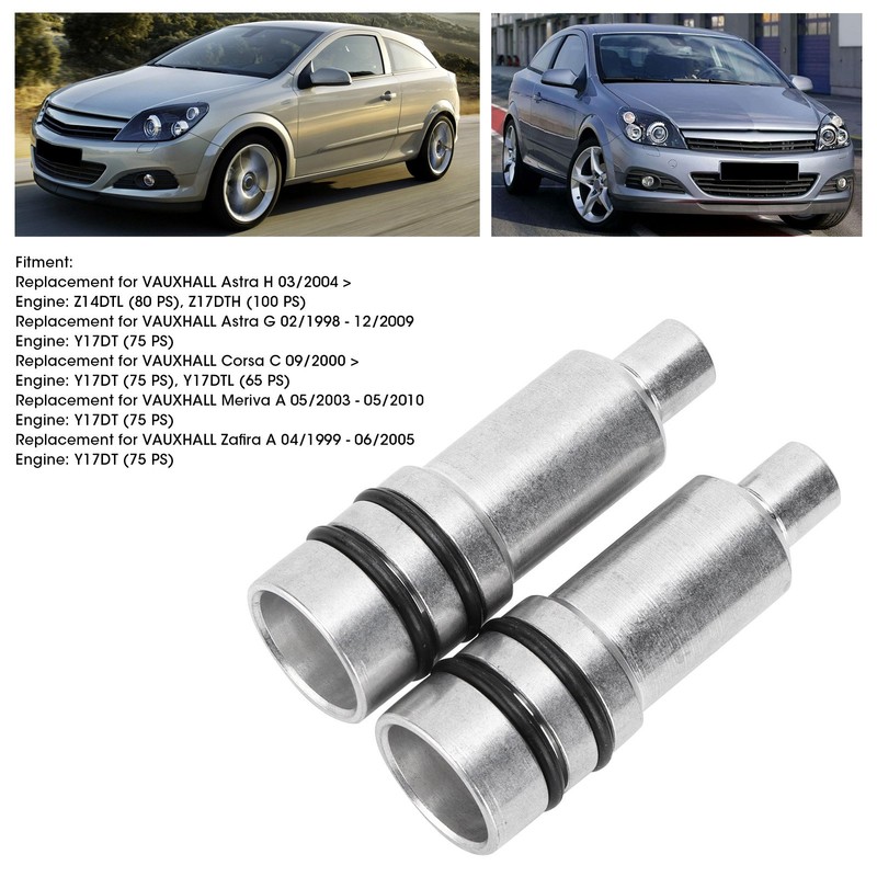 2pcs Fuel Injector Sleeves with Seals Replacement for Astra H/Corsa