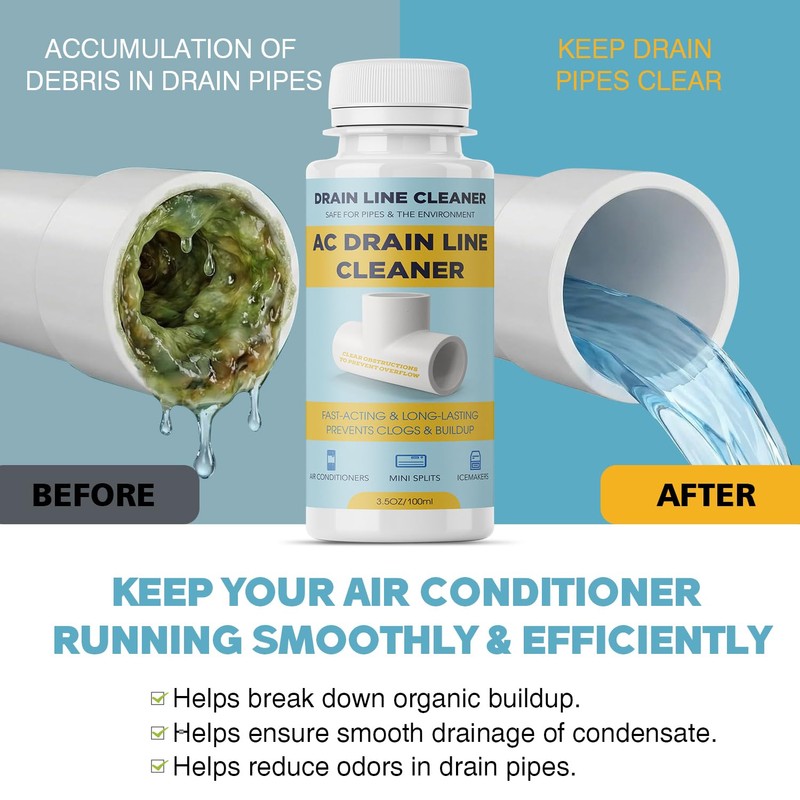 4 Pack A/C Condensate Drain Line Cleaner - Prevents Odors