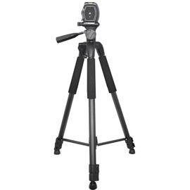 Xit XT75TRB Elite Series 75-Inch 4 Leg Section Tripod with Foam Grips, Carrying Handle, 2 Bubble Levels, Hook and Quick Release (Black)