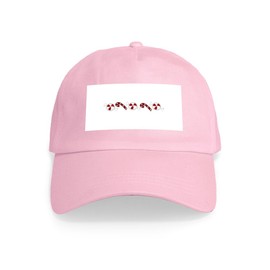 CafePress Christmas Candy Unique Adjustable Baseball Hat Pink