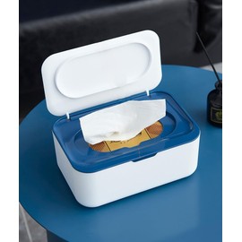 JFOLKS Seat Case Wet Wipes Dry Prevention Portable Convenient Slim Compact 2 Colors Blue