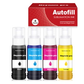 Autofill Sublimation Ink for Epson EcoTank Inkjet Printers ET-2720 ET-2400 ET-2760 ET-2800 ET-4800 ET-2803 ET-2830 ET-3760 ET-2850, Anti-UV/ICC Free/400ML(4 Pack)