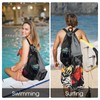 WANDF Swim Bag Mesh Drawstring Backpack with Wet Pocket for