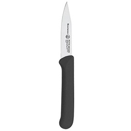 Messermeister 3-Inch Clip Point Parer with Matching Sheath, Black
