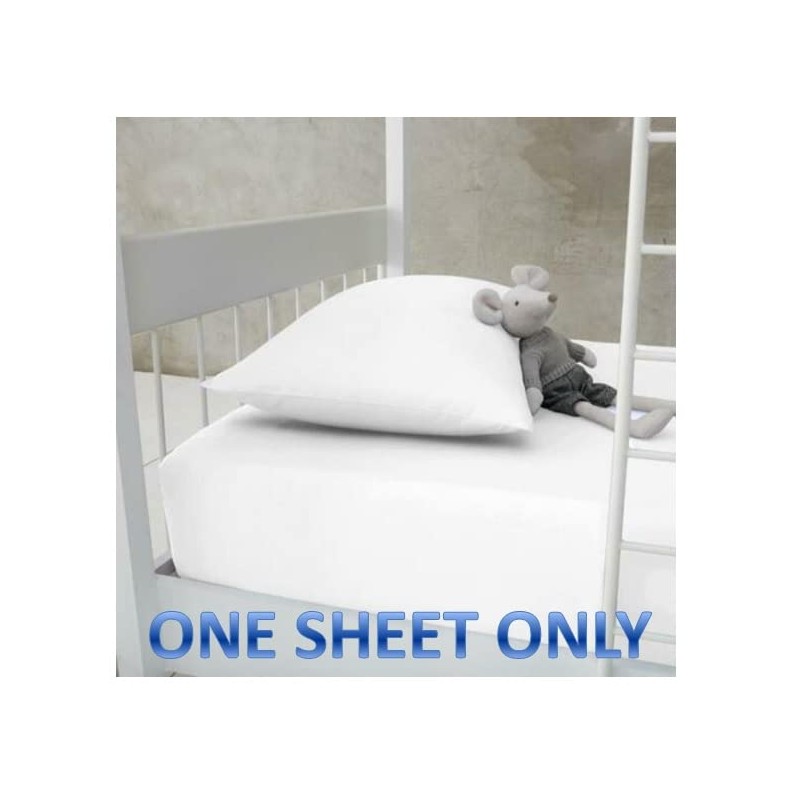 Percale Bunk Bed Fitted Sheet 2ft 6" (76cmx190cm) Caravan Campervan