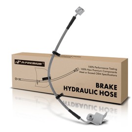 A-Premium Front Driver Brake Hydraulic Hose Compatible with Select Jaguar Models - S-Type 2006-2008, XF 2009, Naturally Aspirated - Replace# XR855614
