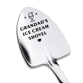 Funny Birthday Christmas Gifts for Grandad Grandpa Ice Cream Gift for Papa Grandad Ice Cream Shovel Spoon Gifts for Papa Grandad Retirement Gifts for Grandpa Grandfather Papa Spoons Gift