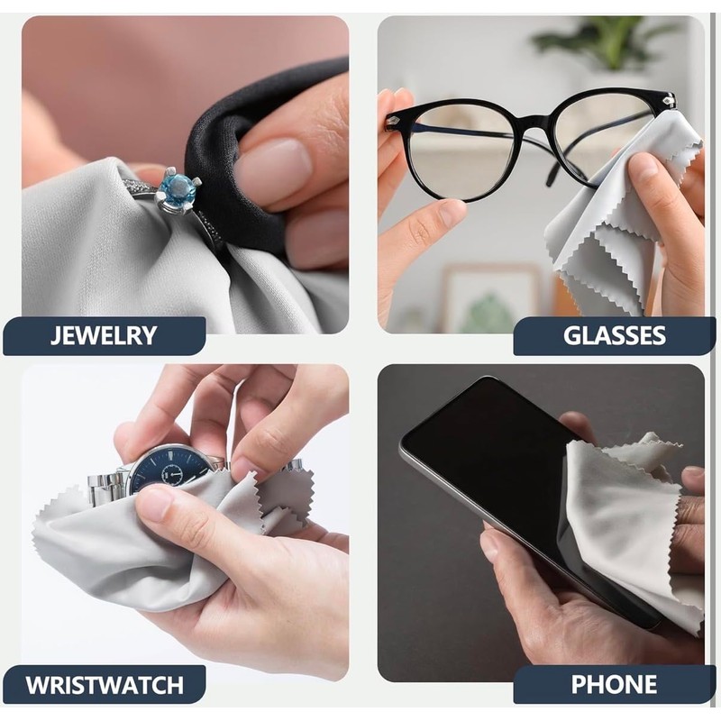 The supply find 10 Small Microfiber Cleaning Cloths for Glasses,