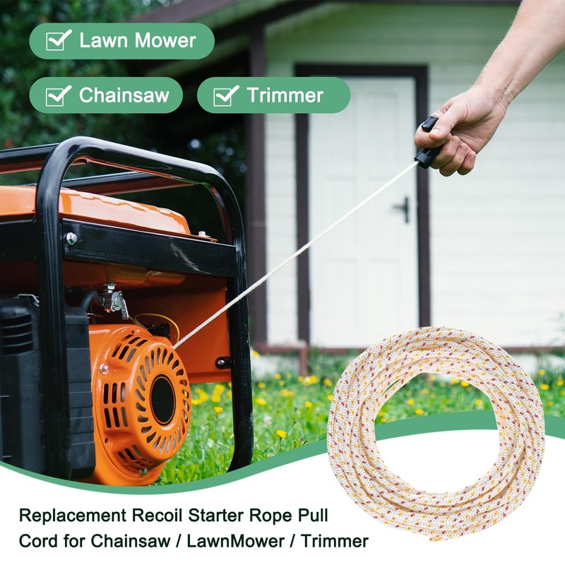 M METERXITY Recoil Starter Rope Pull Cord 5.5mm 10m Pull