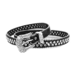 $ole only Sole-Only Belt, Glare, Black, Hip Hop, CZ Diamond, Artificial Crocodile, Thinner, 39.4 inches (100 cm), 43.3 inches (110 cm), Cool, Men's, Women's, Unisex, Black