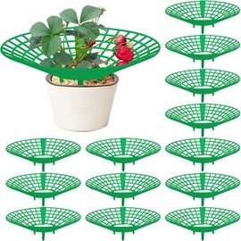 GIONAR Pack of 14 strawberry support stands, strawberry rack, balcony strawberry nets, protect strawberries from dust and snails, creates a safety distance from the ground