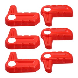 X AUTOHAUX Hardtop Roof Removal Switch Handle Cover for Jeep Wrangler JL JLU 2018-2023 for Freedom Panel Latch Decoration Interior Accessories 6pcs Red