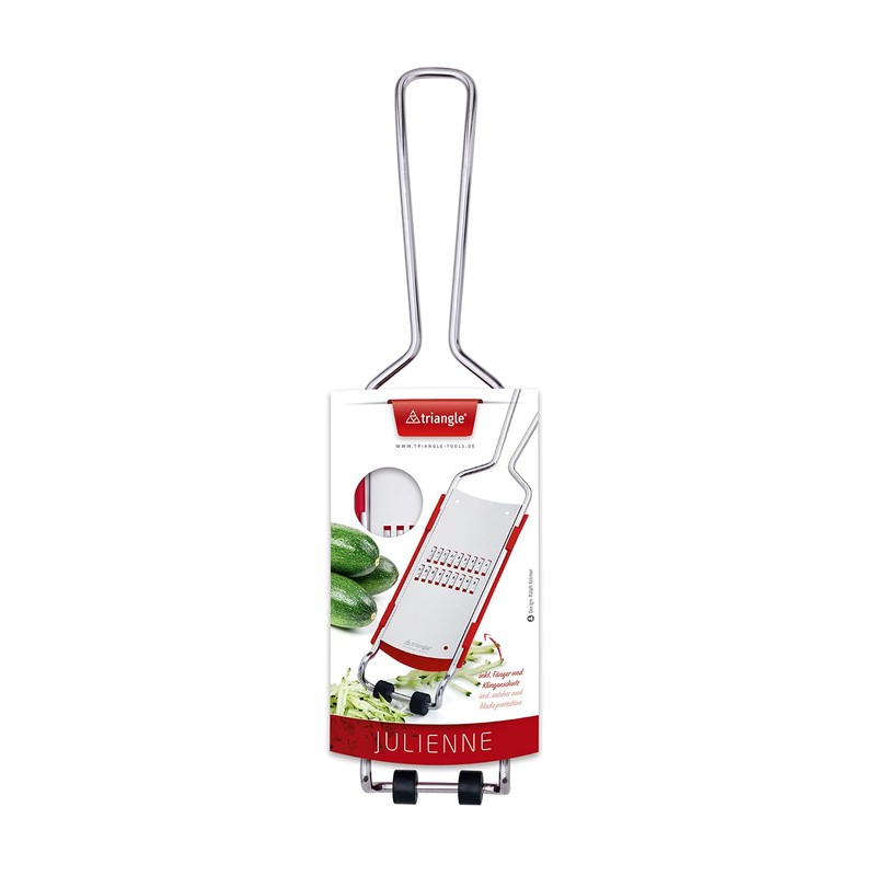 triangle Julienne Grater with Removable Catcher - Ultra-Sharp Stainless Steel