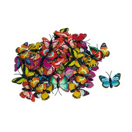 VBS XXL Butterfly Scatter Pieces 4.5 x 3.8 cm Plastic Colourful Decorative Butterflies 3D Wall Pack of 50