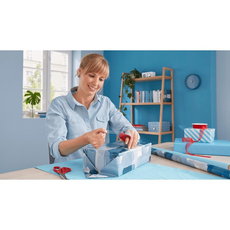 tesa UK 57858-00000-03 Mini Hand Dispenser Clear Semi-Automatic Tape Label