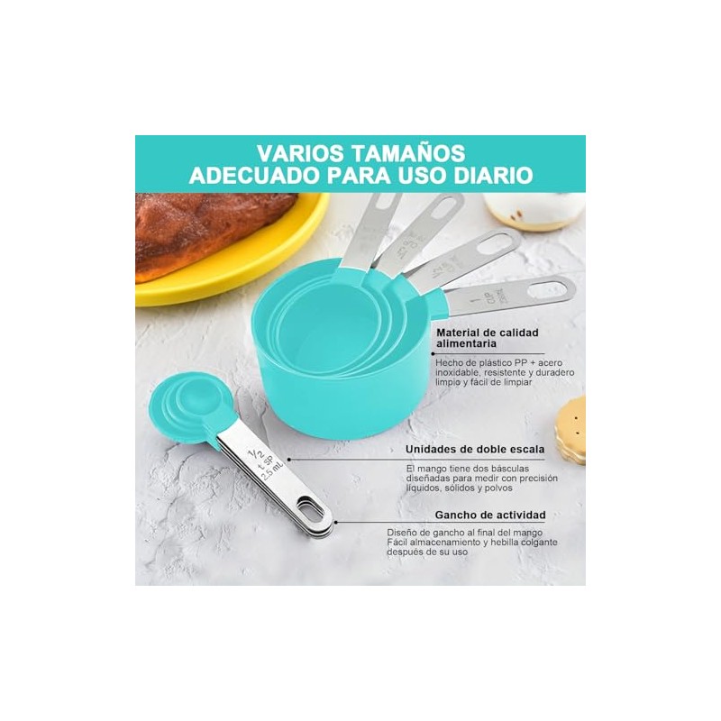 TENXUI - Tazas Medidoras de Cocina Set de 11 Piezas