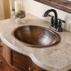 Schrodinger Copper 19" Oval Dual Flex Bath Sink with Care