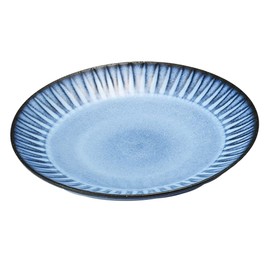 Hasami Ware 391163 Risa Emon Kiln Blue Carved Fruit Plate