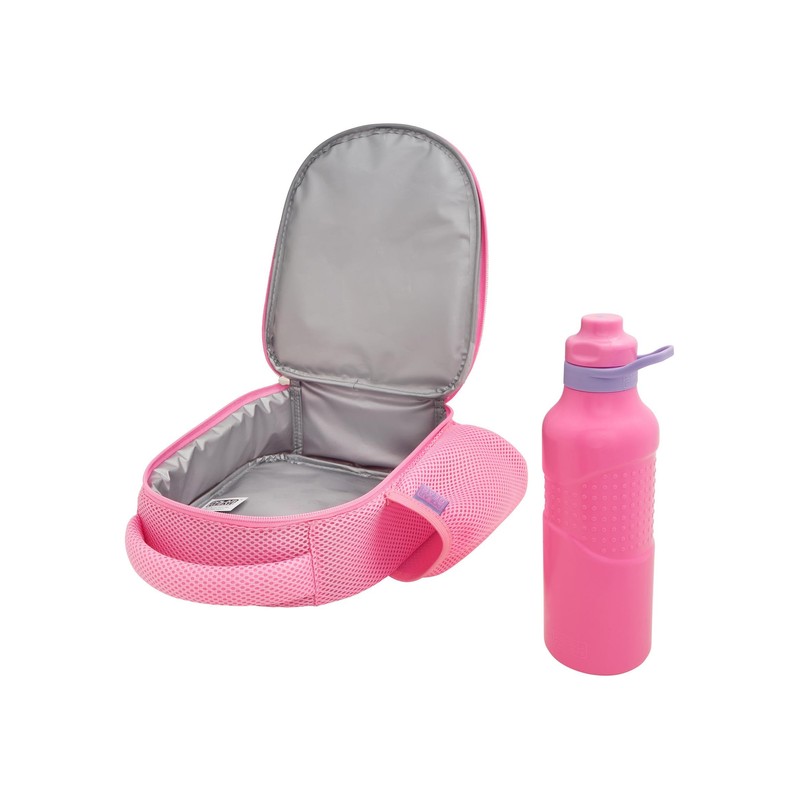 Polar Gear Hearts Lunch Bag Bottle Combo, Polyester, Pink