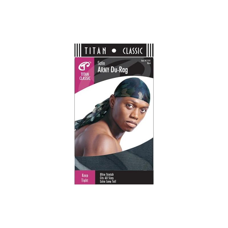 Titan CLASSIC SATIN ARMY DU RAG WOOD CAMO BLACK