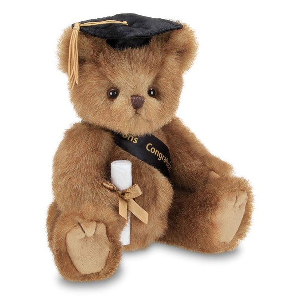 Bearington Smarty Class of 2023 Graduation Plush Teddy Bear Stuffed Animal, Black Cap, 10 Inch