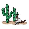Cactus Desert Skull Sew-On Iron-On Patch Iron-On Patch Iron-On Patch