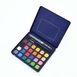 WANGCL 24 Colors Watercolour Paint Set,Vibrant Water Colors, Easy to Blend, Quick to Dry Lightweight and Portable, Perfect for Budding Hobbyists and Professional Artists Paint