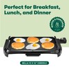 BELLA Electric Griddle with Crumb Tray - Smokeless Indoor Grill,