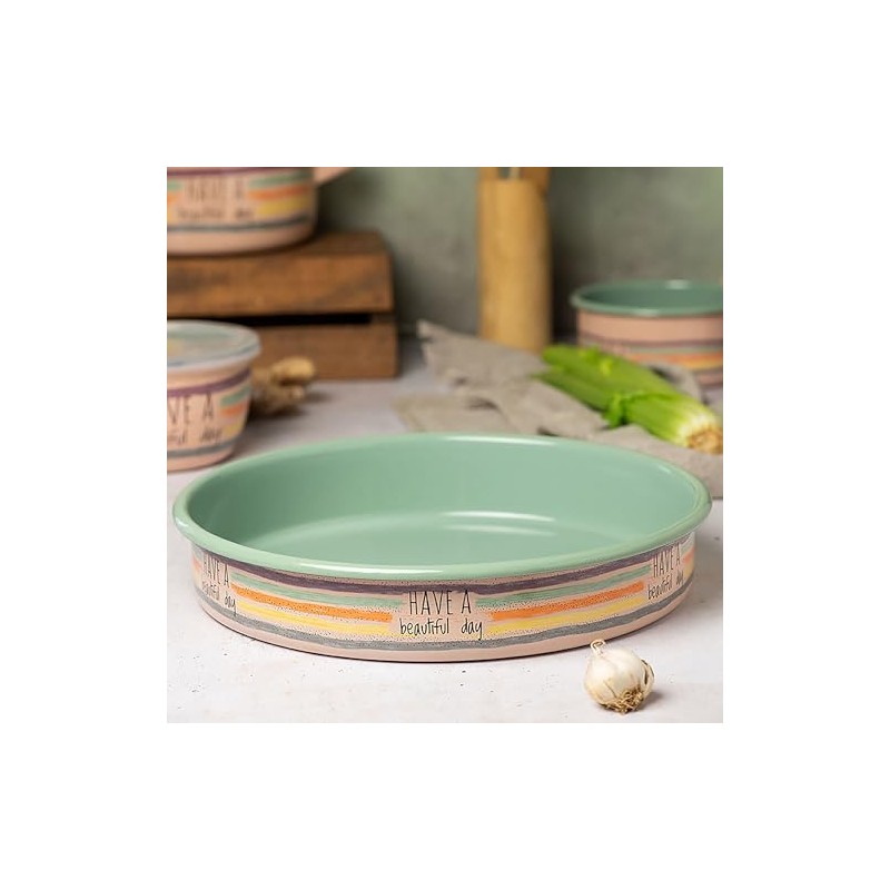 Enamel Roasting Pan with Handles (Round)