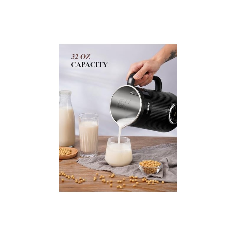 KIDISLE 32oz Nut Milk Maker Machine for Homemade Almond, Oat,