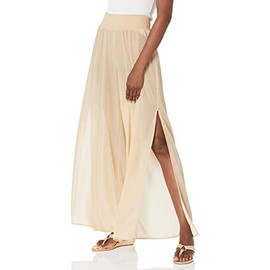 Ramy Brook Women's Standard Sparkle Athena Wide Leg Pant, Soft Gold
