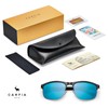 CARFIA Retro Polarized Sunglasses for Men UV Protection Fashion Cool