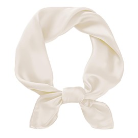 BSBUY Bandana Men's Women's Premium Neckerchief Headscarf Unisex Neckerchief Tie Scarf Bandana Handkerchief Square Neckerchief Elegant Scarf Versatile Headscarf Plain Colour (70 x 70 cm), beige