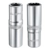 sourcing map 2pcs 1/2" Drive by 18mm 12-Point Deep Socket