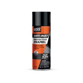 U-POL Anti Rust Protective Enamel Spray, Long-Lasting & Durable Vehicle Spray Paint With Anti-Fade Technology, Flat Black Spray, 10 oz