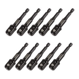 ARES 70390-10-Piece 1/2-Inch Drive 3-Inch Impact Grade Socket Adapter Set - Turns Impact Drill Drivers into High Speed Socket Drivers
