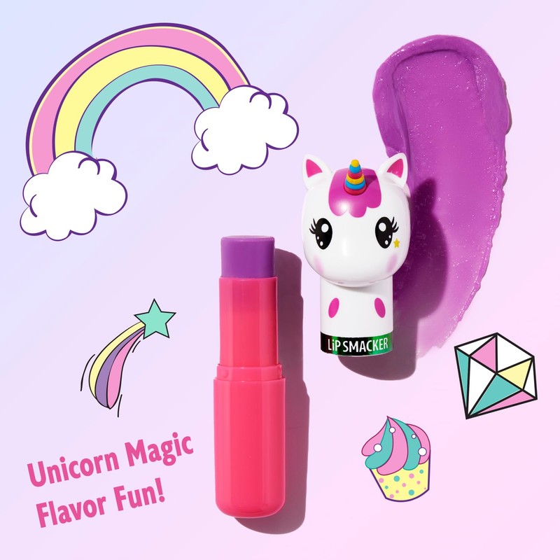 Lip Smacker Lippy Pals Unicorn, Flavored Moisturizing & Smoothing Soft