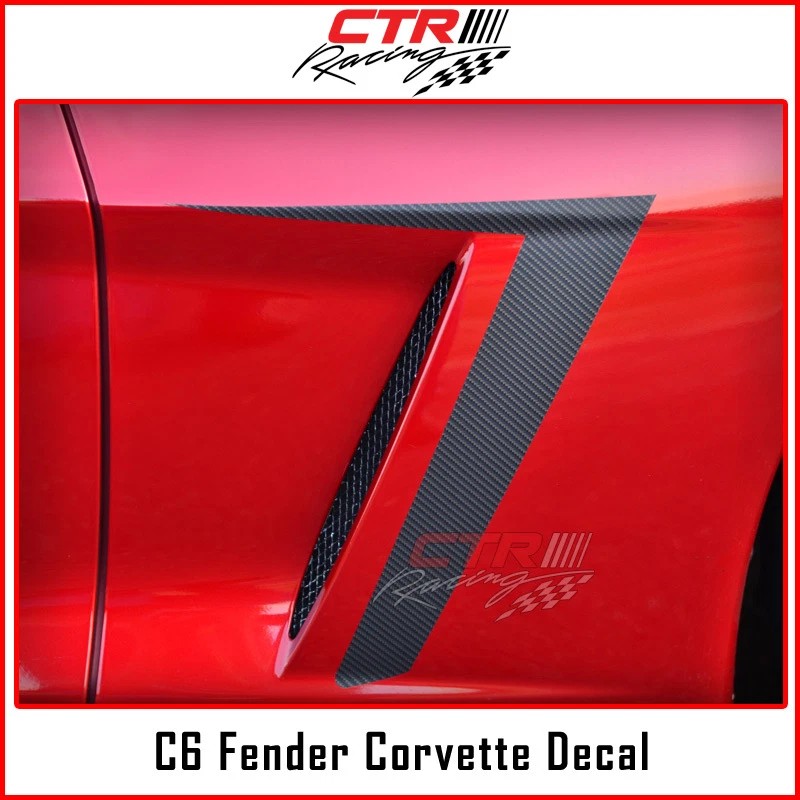 CTR Racing C6 Corvette Fender Carbon Fiber Stripes Decal C7