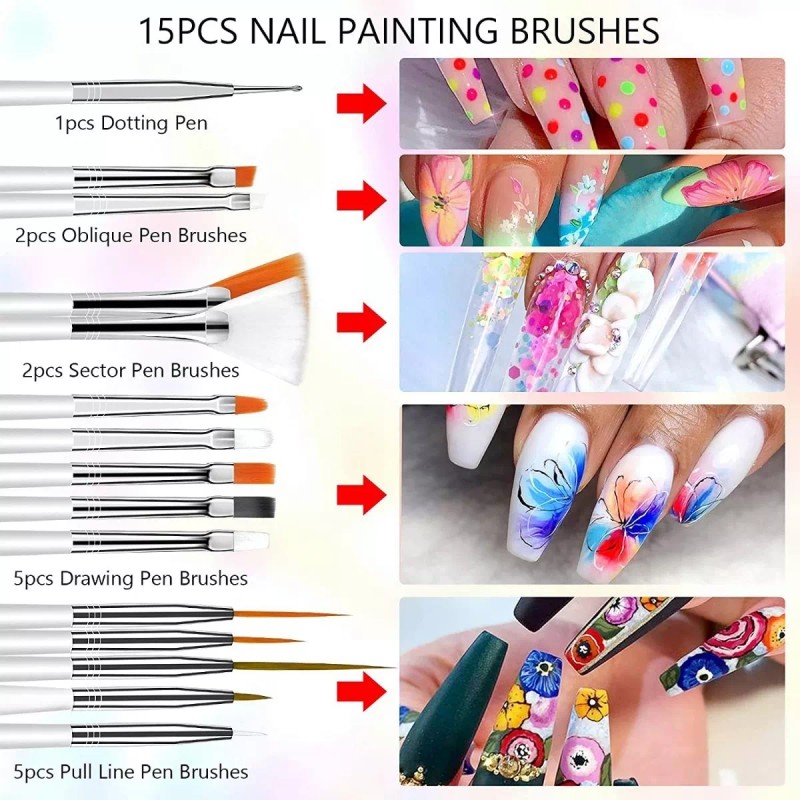 BtyboxGel para Uñas Kits Para Uñas 36colores Esmaltes Pintura Gel